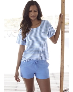 Пижама (2 шт.), с вышивкой логотипа на груди, синий H.i.s