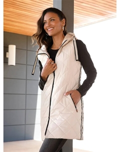 Длинный жилет, слоновая кость Classic basics