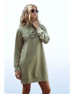 Спортивное платье с боковыми карманами, хаки Lascana