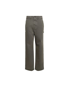 Брюки Garment-Dyed Gabardine Pants 'Olive Green', зеленый Miu miu