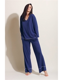 Домашняя кофточка из лиоцелла, синий Sofiaman