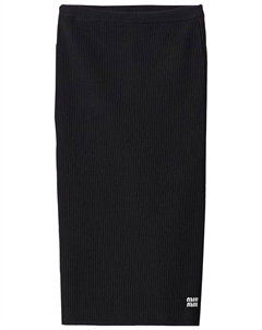 Юбка Viscose Skirt 'Black', черный Miu miu