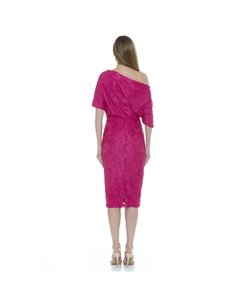 Женское кружевное платье-футляр на одно плечо Alexia admor