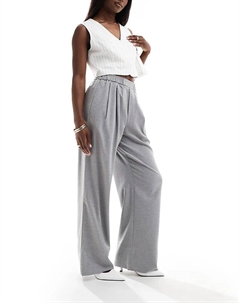 Фланелевые брюки светло-серого цвета Asos design