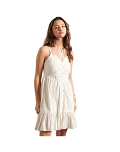 Платье Broderie Mini Short, бежевый Superdry