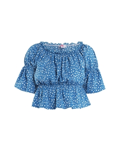 Блуза Mit Herzchenprint, синий Mymo