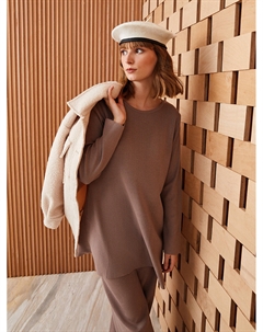 Простая женская трикотажная туника с круглым вырезом и длинными рукавами, светло-серый Lc waikiki classic