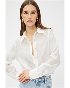 Рубашка – белая – стандартного кроя, белый Koton