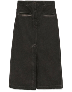 Юбка миди из хлопка, коричневый Uma wang