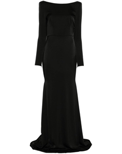 Вечернее платье с открытой спиной, черный Alex perry