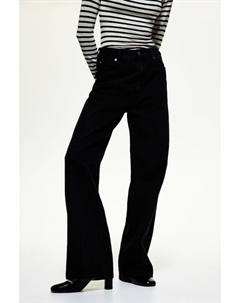 Джинсы с зажатыми складками, черный H&m