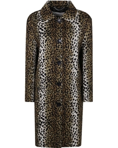Пальто с леопардовым принтом, коричневый Blumarine