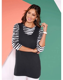 Длинный топ, черный Classic basics