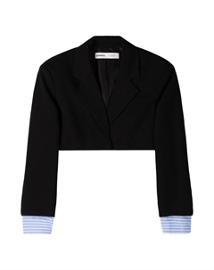 Короткий блейзер Blazer, черный Bershka