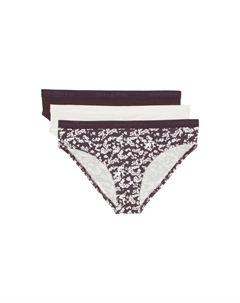 Трусы Minislip Essentials, цвет plum, white cotton, floral print Marc o'polo