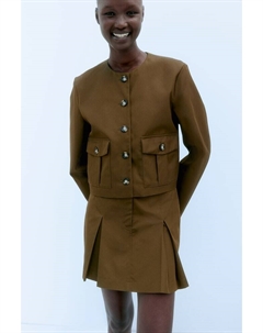 Плиссированная юбка из твила, зеленый H&m