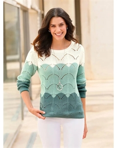 Вдохновение Вязаный свитер "Пуловер", цвет Jade-Ecru-Gemustert Inspirationen