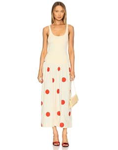 Платье-Майка миди из эластичной ткани, цвет spot check Swf