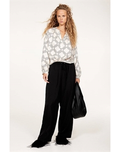 Широкие брюки без застежки, черный H&m