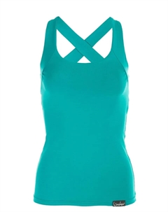 Спортивный топ "WVR25", с перекрестной спиной, зеленый Winshape