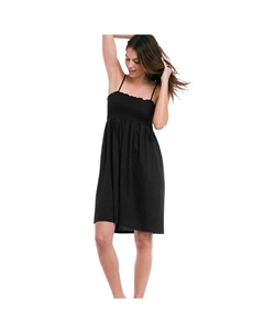 Женское платье-майка с присборенным лифом больших размеров, черный Ellos