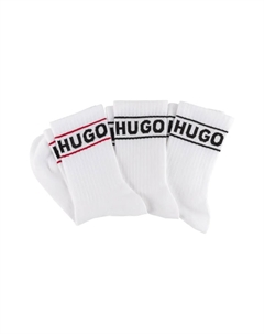 Носки для отдыха Underwear "3P QSRIB SPORTY CC W" (упаковка, 3 пары, 3 шт.), с контрастным логотипом, белый Hugo