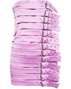 Атласное платье с декоративной пряжкой, фиолетовый Giuseppe di morabito