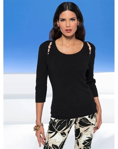 Свитер с рукавами 3/4 "Пуловер", черный Heine