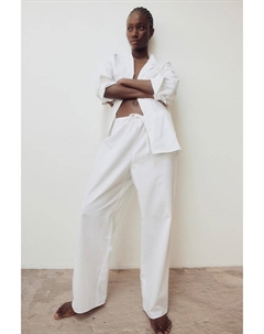 Пижама из сирсакера, белый H&m