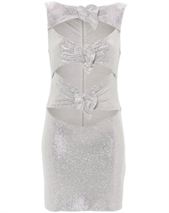 Платье мини со стразами, серебряный Giuseppe di morabito