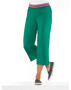 Брюки без застежки, зеленый Classic basics