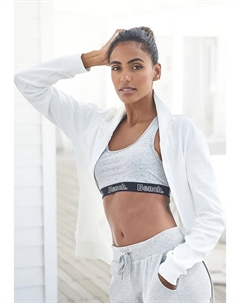 Толстовка для домашней одежды с блестящей вышивкой логотипа на воротнике-стойке, костюм для отдыха Loungewear, цвет Ecru Bench