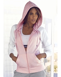 Толстовка с капюшоном и контрастными рукавами, домашний костюм для отдыха Loungewear, белый Bench