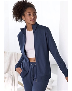 Толстовка для домашней одежды с вышитым воротником-стойкой, костюм для отдыха Loungewear, синий Bench