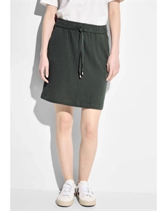 Мини-юбка, эластичный пояс с кулиской, хаки Cecil