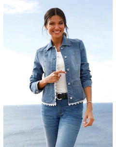 Джинсовая куртка, без капюшона, цвет Blue-Bleached Classic basics