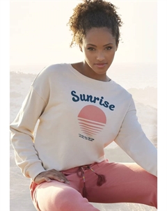 Свитер "-Пуловер", с красивым принтом спереди, одежда для дома, кремовый Vivance