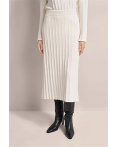 Трикотажная юбка, изготовленная из качественной кашемировой шерсти, цвет Ecru Bugatti