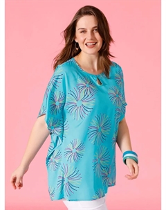 Блуза с короткими рукавами, бирюзовый Classic basics