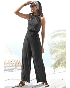 Комбинезон, с широкой дымчатой ​​вставкой, нарядный комбинезон, праздничный, черный S.oliver