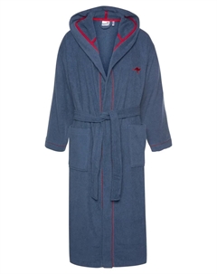 Халат унисекс "Люк" (1 шт.), женский и мужской, халат с капюшоном и вышивкой логотипа, S-2XL, цвет морской волны Kangaroos