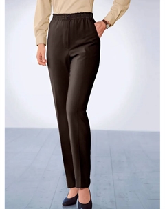 Брюки без застежки, коричневый Classic basics