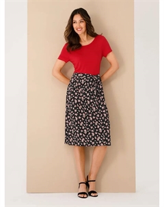 Классическое базовое платье из джерси "Jersey Dress", цвет Rot-Bedruckt Classic basics