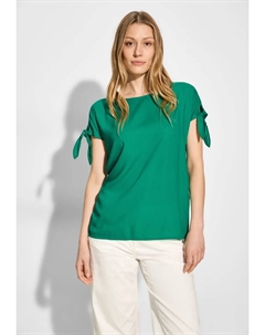 Блузка с короткими рукавами, выполненная из мягкой вискозы, зеленый Cecil