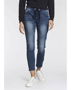 Брюки-джоггеры "7/8 JOGG-DENIM", джинсового цвета, с эластичными манжетами, синий Kangaroos