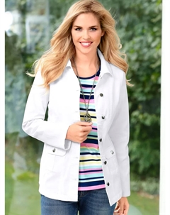 Джинсовая куртка, без капюшона, белый Classic basics