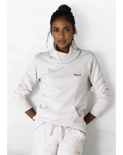 Длинный свитшот для отдыха "с многослойным воротником-стойкой" и карманом-кенгуру, одежда для отдыха, костюм для отдыха Loungewear, бежевый Bench