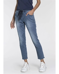 Брюки-джоггеры "7/8 JOGG-DENIM", джинсового цвета, с эластичными манжетами, цвет New-Mid-Blue-Used Kangaroos