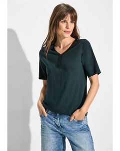 Рубашка-туника с V-образным вырезом, зеленый Cecil