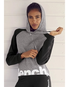 Толстовка с капюшоном Loungewear, контрастными рукавами и принтом логотипа, костюм для отдыха, толстовка с капюшоном Loungewear, черный Bench